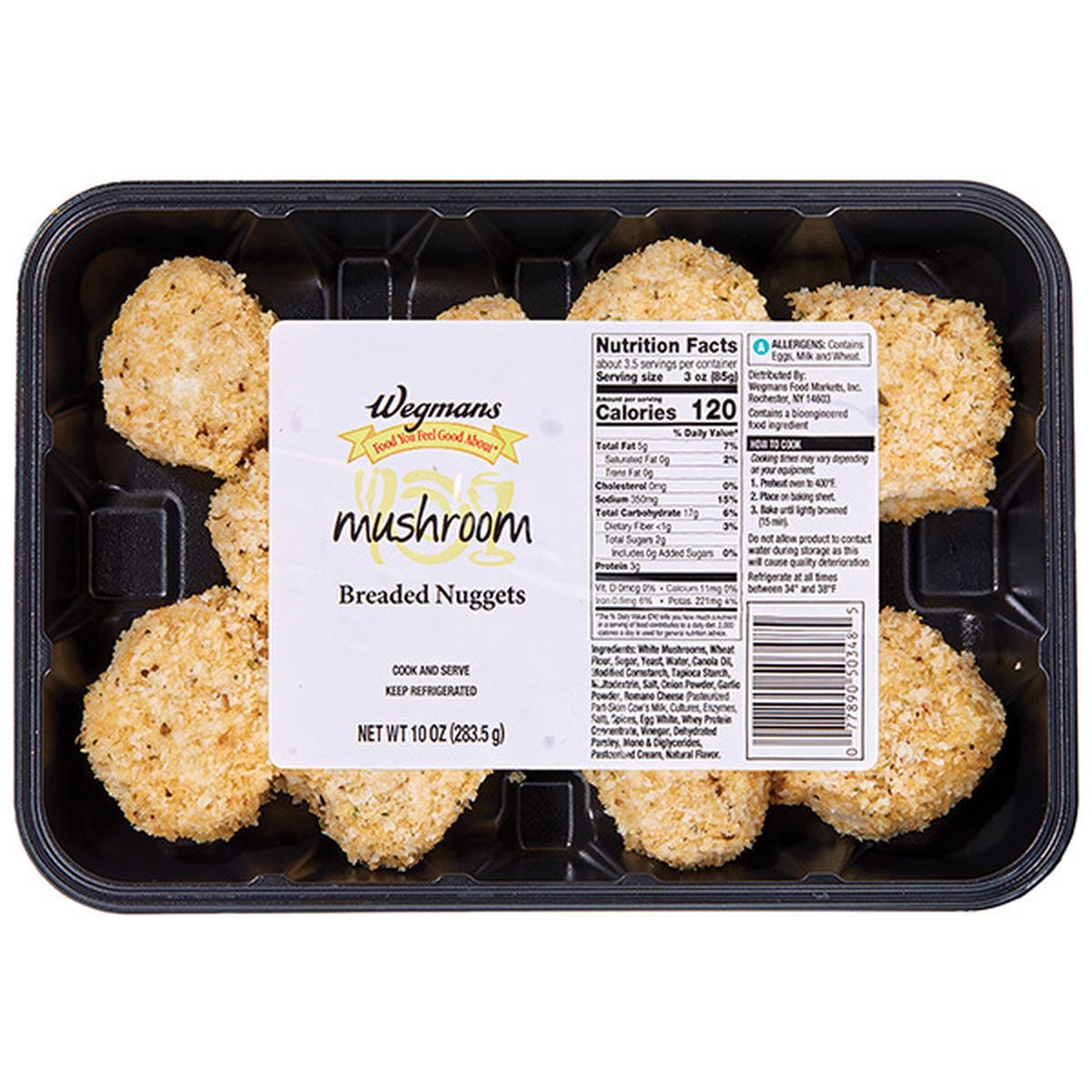 Calories in Wegmans Mushrooms, Breaded Nuggets