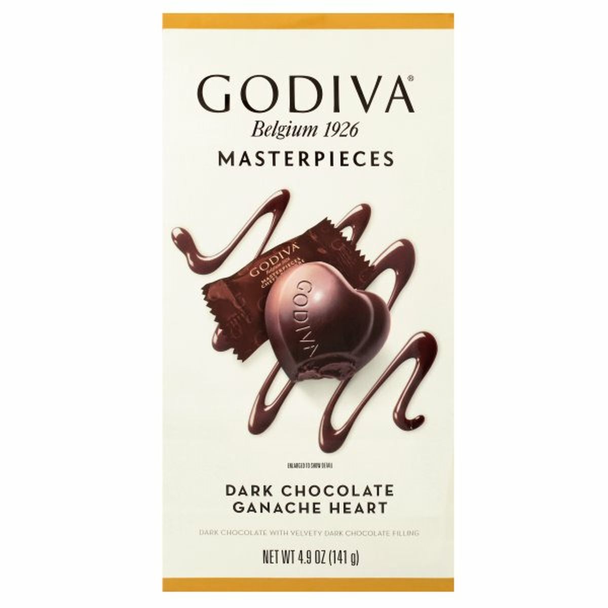 Calories in Godiva Dark Chocolate, Masterpieces, Ganache Heart