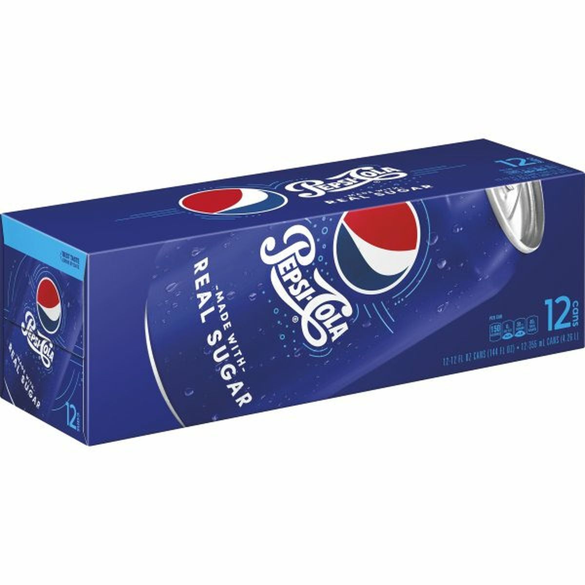 Calories in Pepsi With Real Sugar Soda, Cola