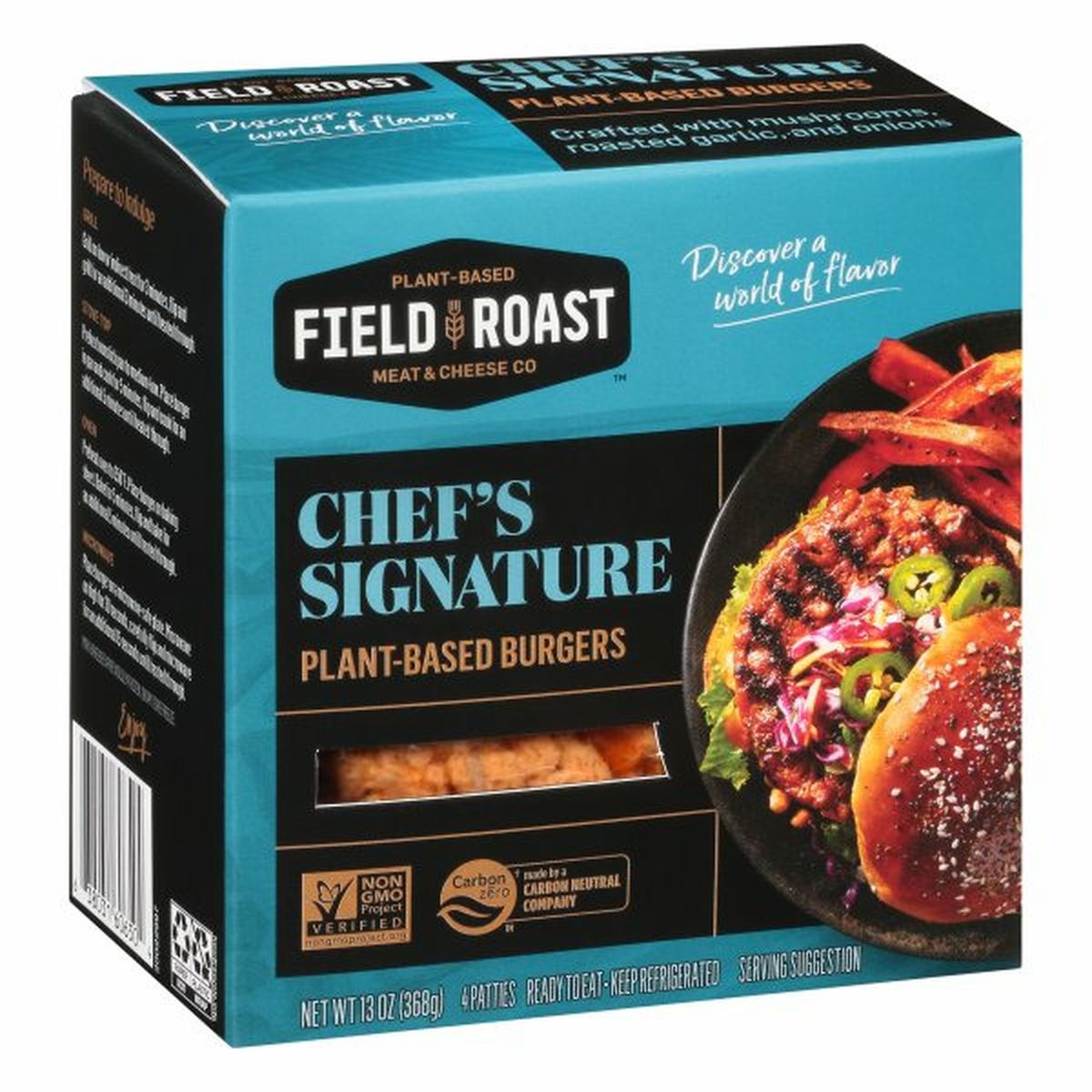 Calories in Field Roast Burgers, Plant-Based, Chef's Signature