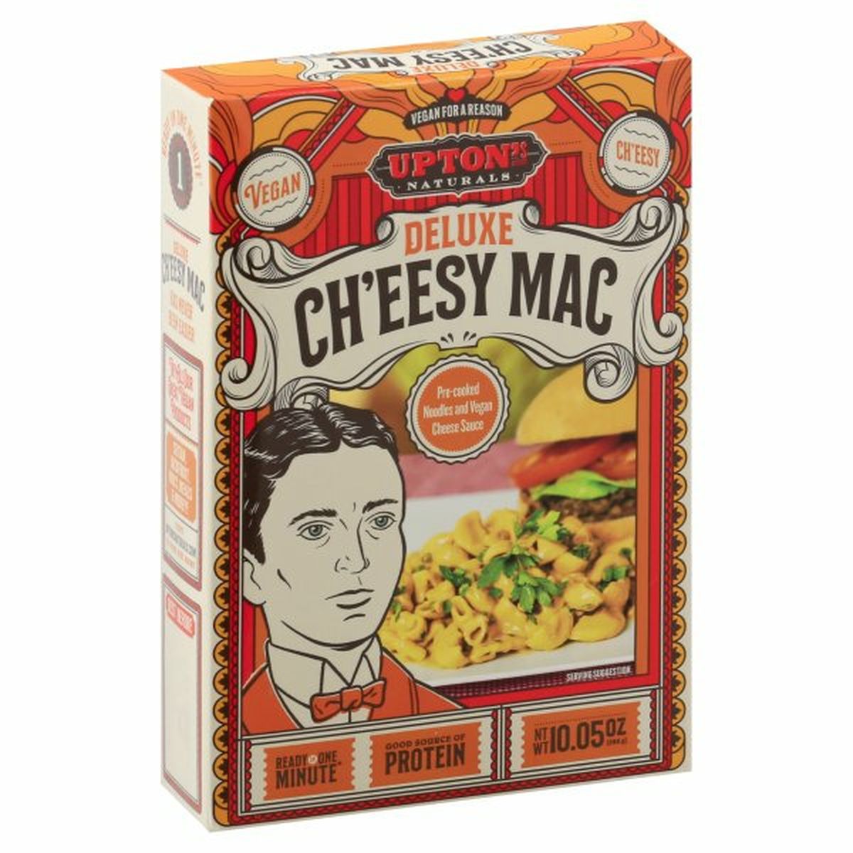 Calories in Upton's Naturals Cheesy Mac, Deluxe