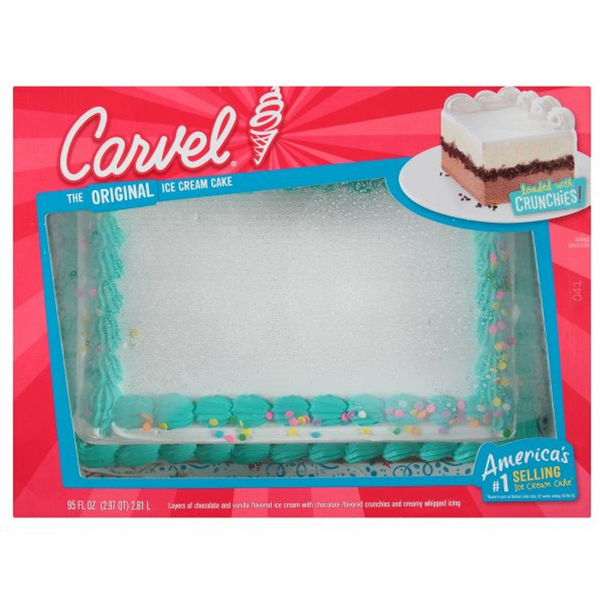 Calories in Carvel Ice Cream Cake, The Original