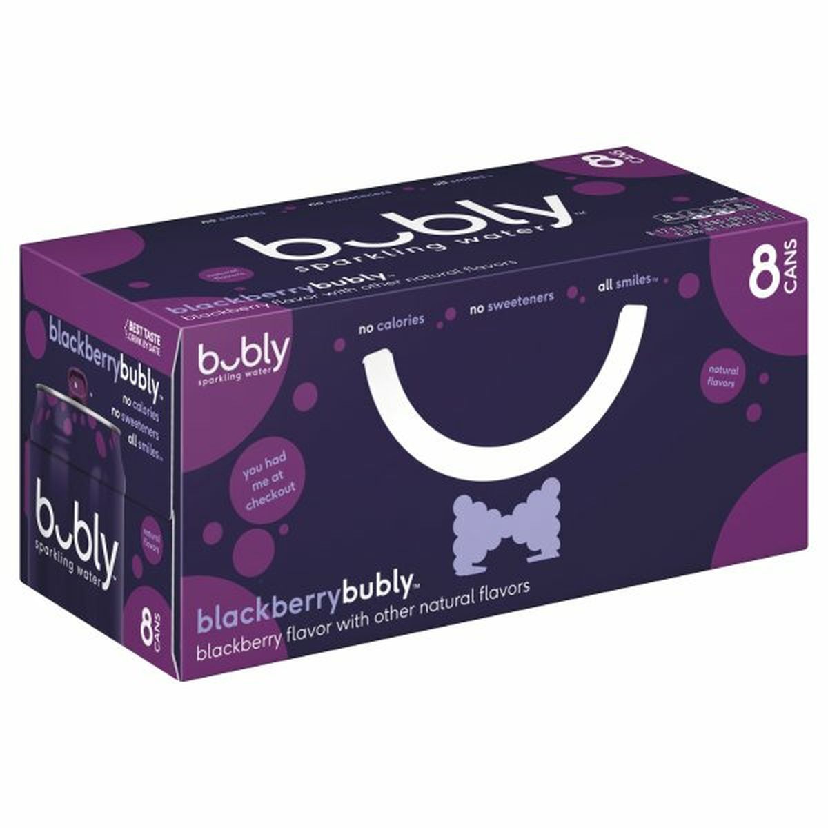 Calories in bubly Sparkling Water Flavored Water, Blackberry Flavored
