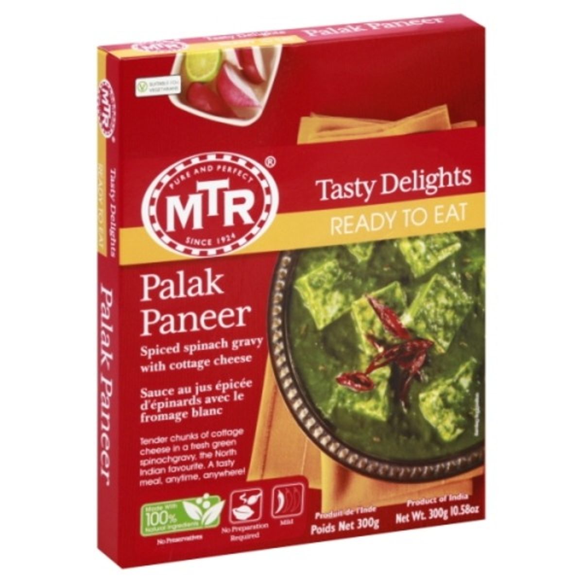 Calories in MTR Palak Paneer