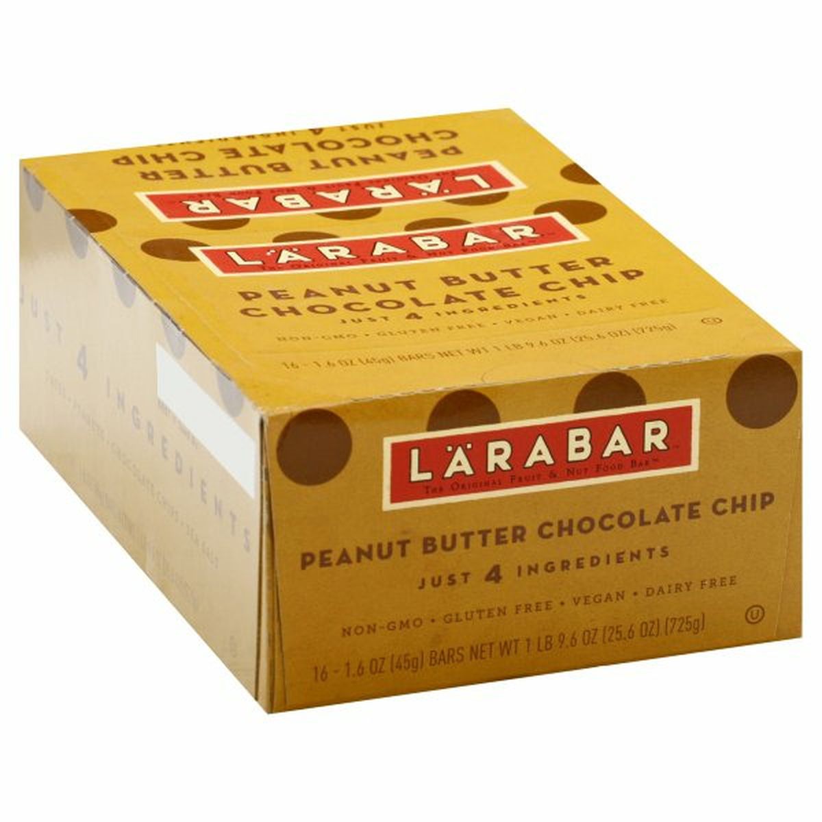 Calories in Larabar Fruit & Nut Food Bar, Peanut Butter Chocolate Chip