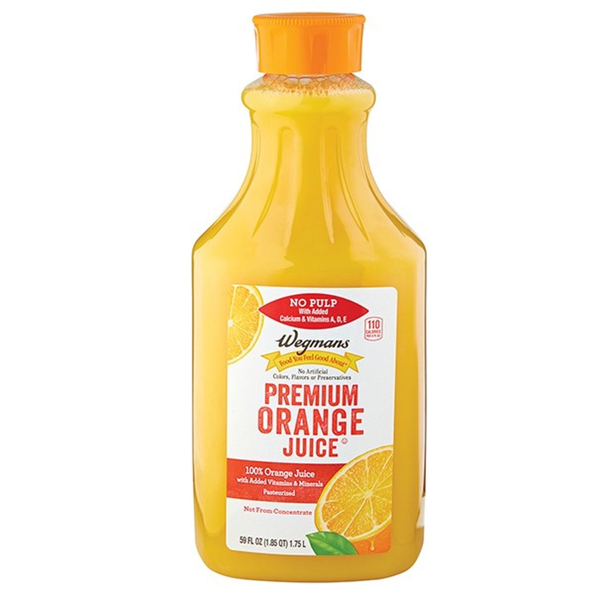 Calories in Wegmans Premium  Orange Juice, Calcium & Vitamins A, C, D, E, No Pulp