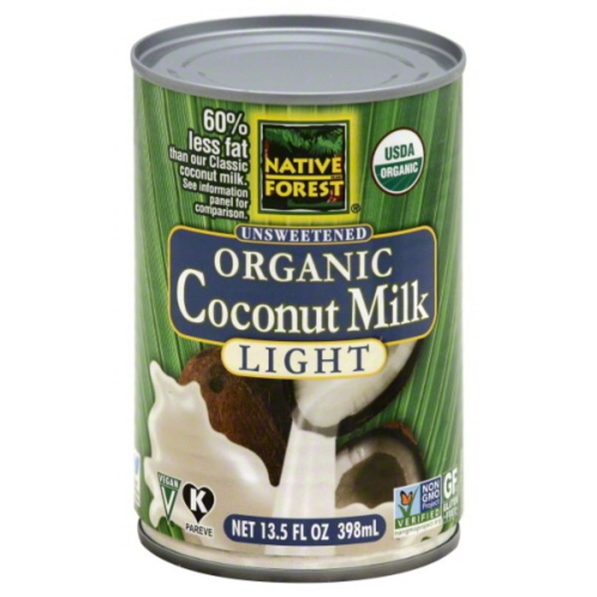 Calories in Native Forest Coconut Milk, Organic, Light, Unsweetened