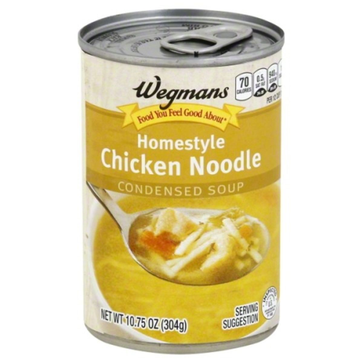 Calories in Wegmans Condensed Homestyle Chicken Noodle Soup