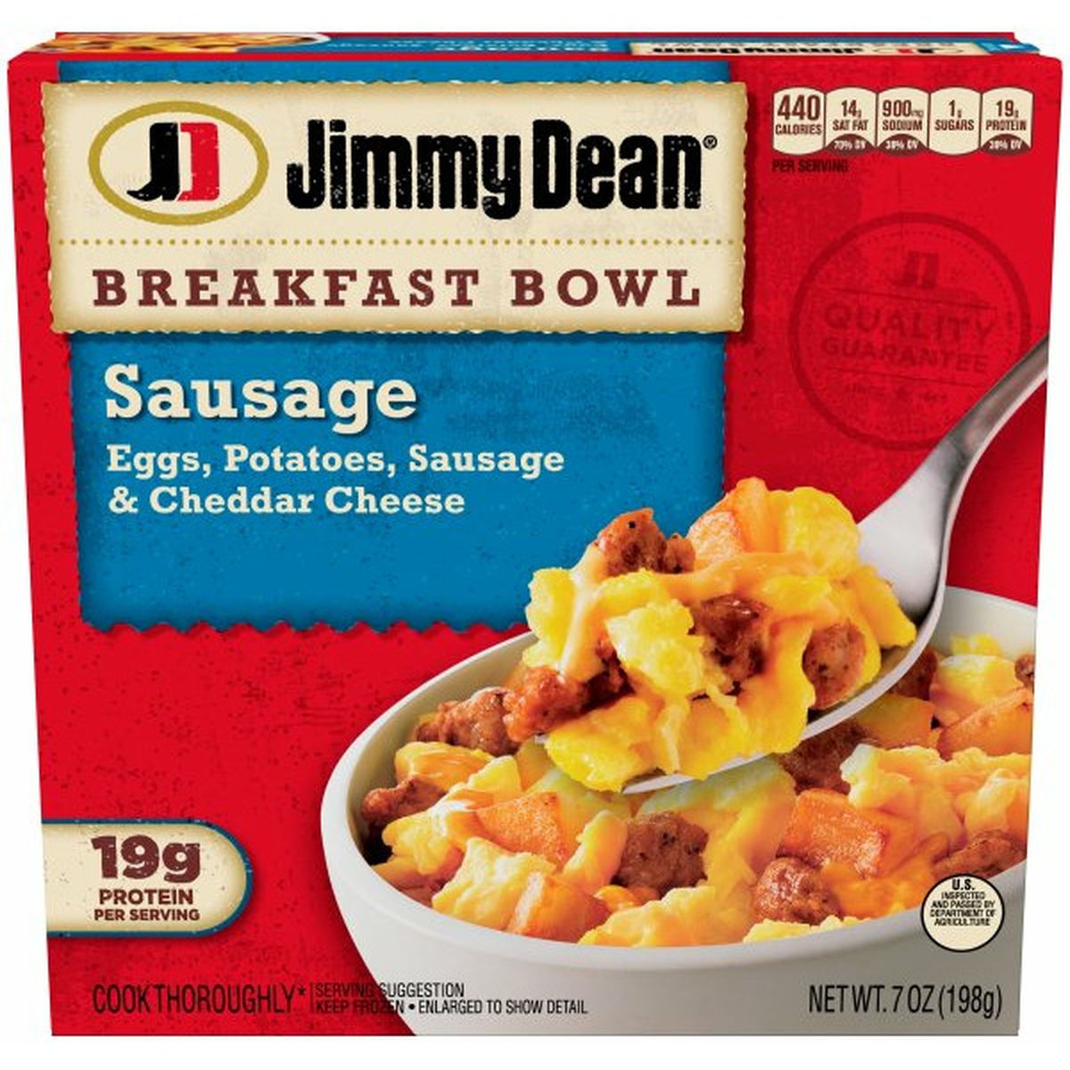 Calories in Jimmy Dean Sausage, Egg & Cheese Breakfast Bowl