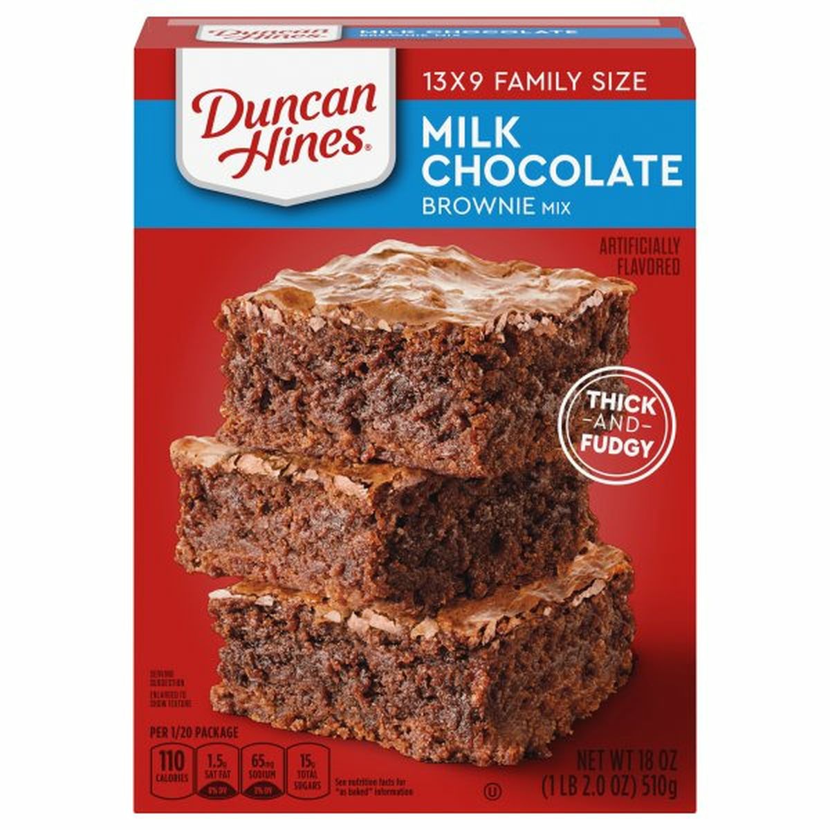 Calories in Duncan Hines Brownie Mix, Milk Chocolate, Family Size