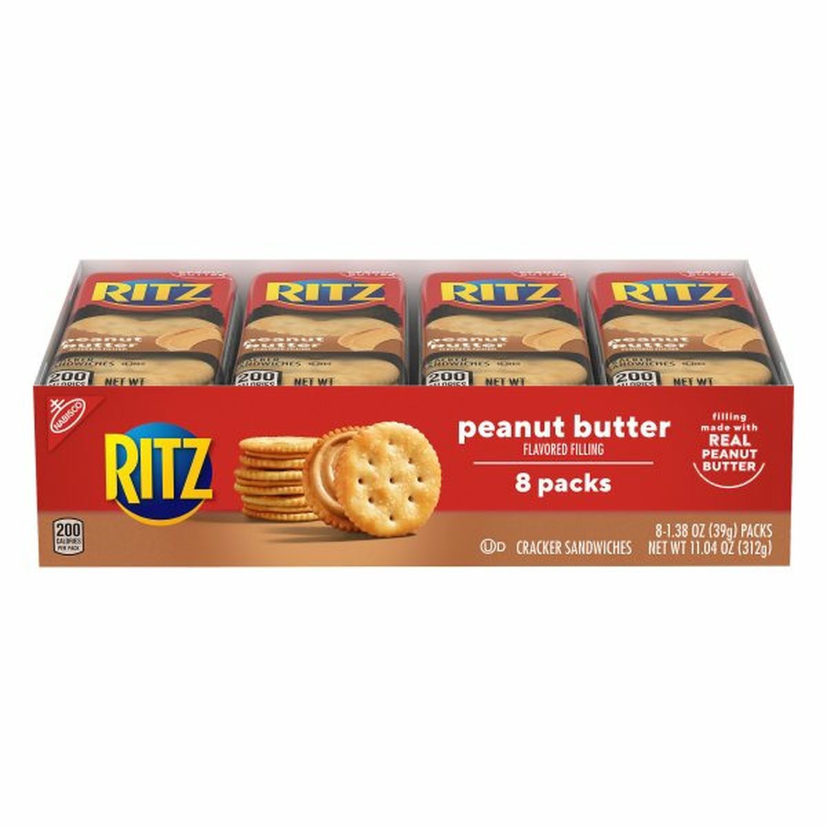 Calories in Ritz Cracker Sandwiches, Peanut Butter, 8 Pack