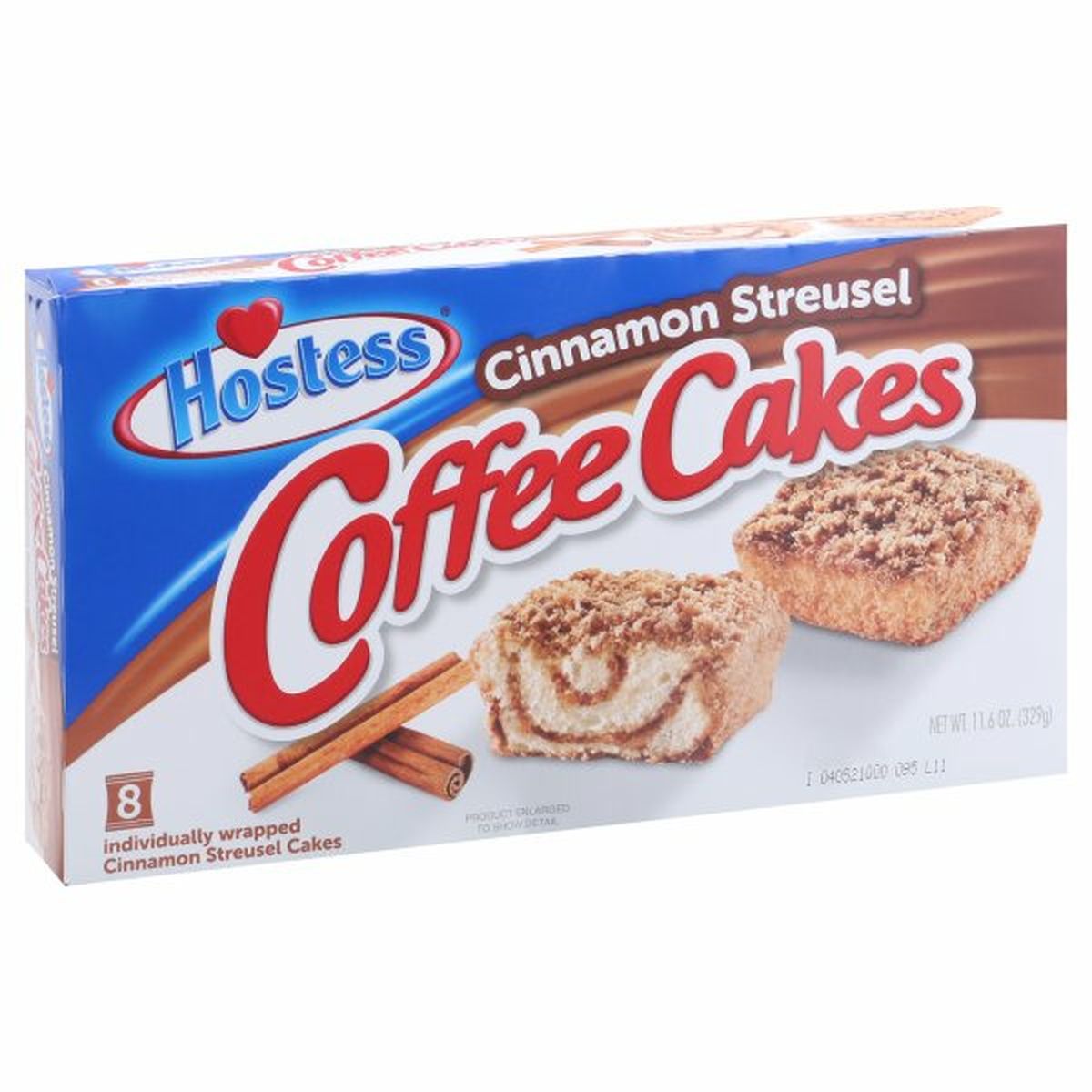 Calories in Hostess Coffee Cakes Cakes, Cinnamon Streusel, 8 Pack