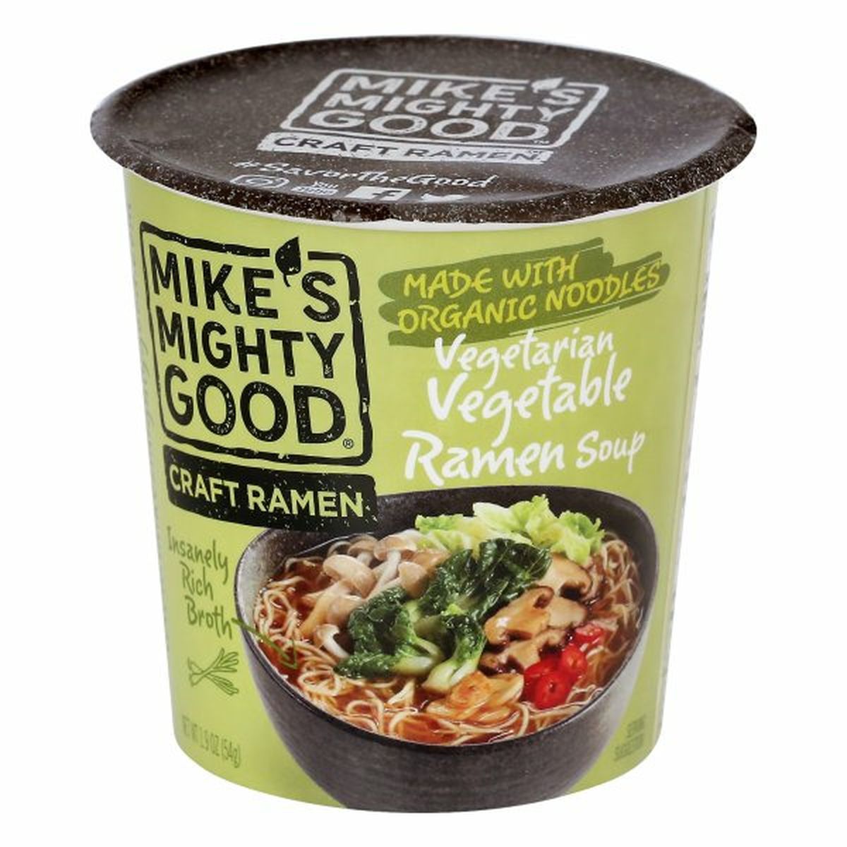 Calories in Mike's Mighty Good Ramen Soup, Vegetarian Vegetable