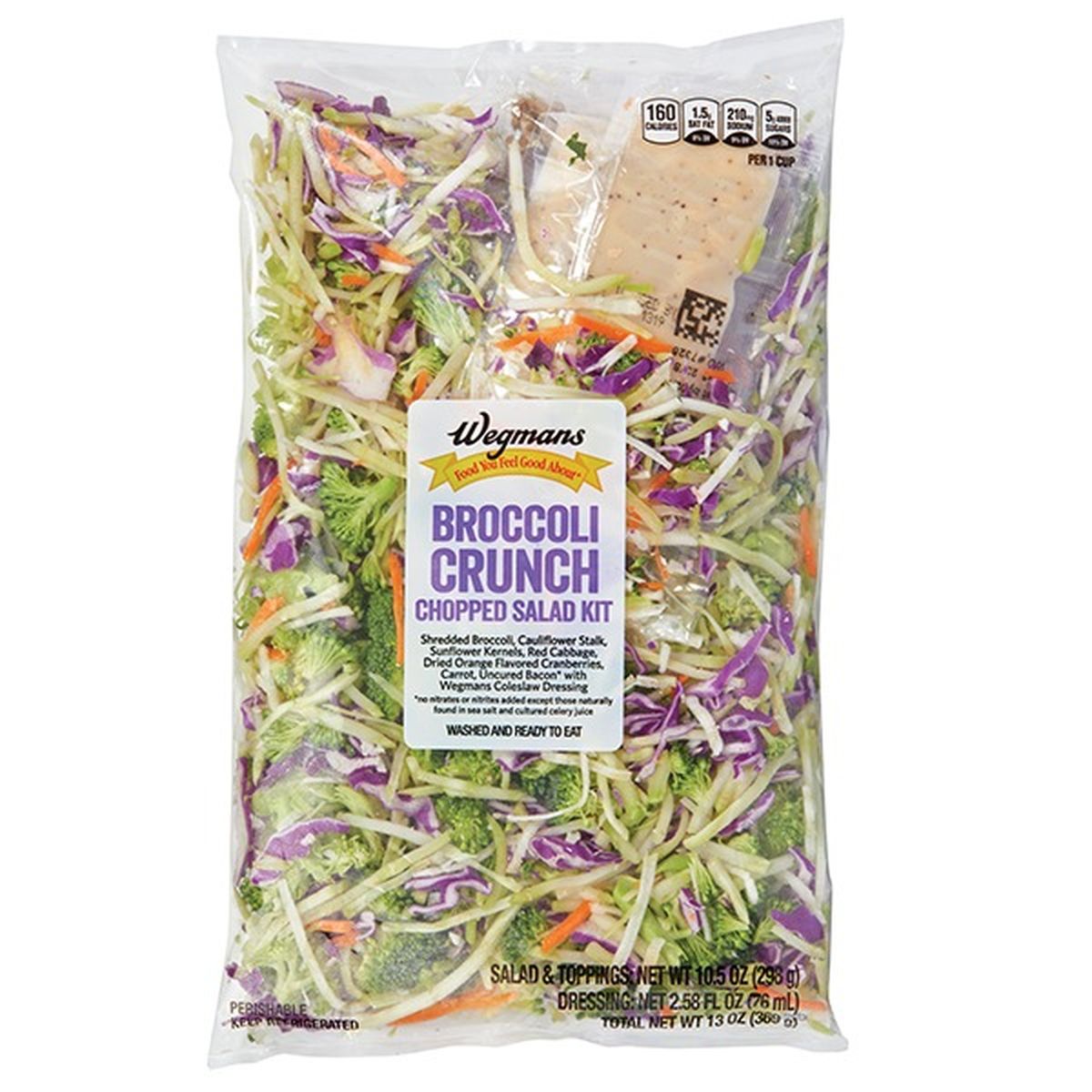 Calories in Wegmans Special Blends Broccoli CrunchChopped Salad Kit