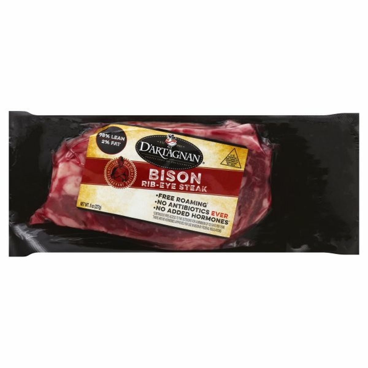 Calories in DArtagnan Bison, Rib-Eye Steak