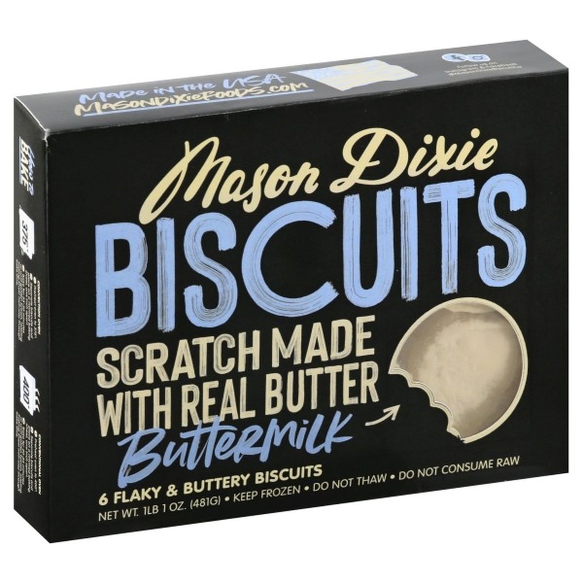 Calories in Mason Dixie Biscuits, Buttermilk