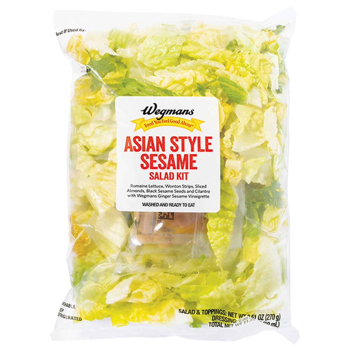 Calories in Wegmans Asian Style Sesame Salad Kit