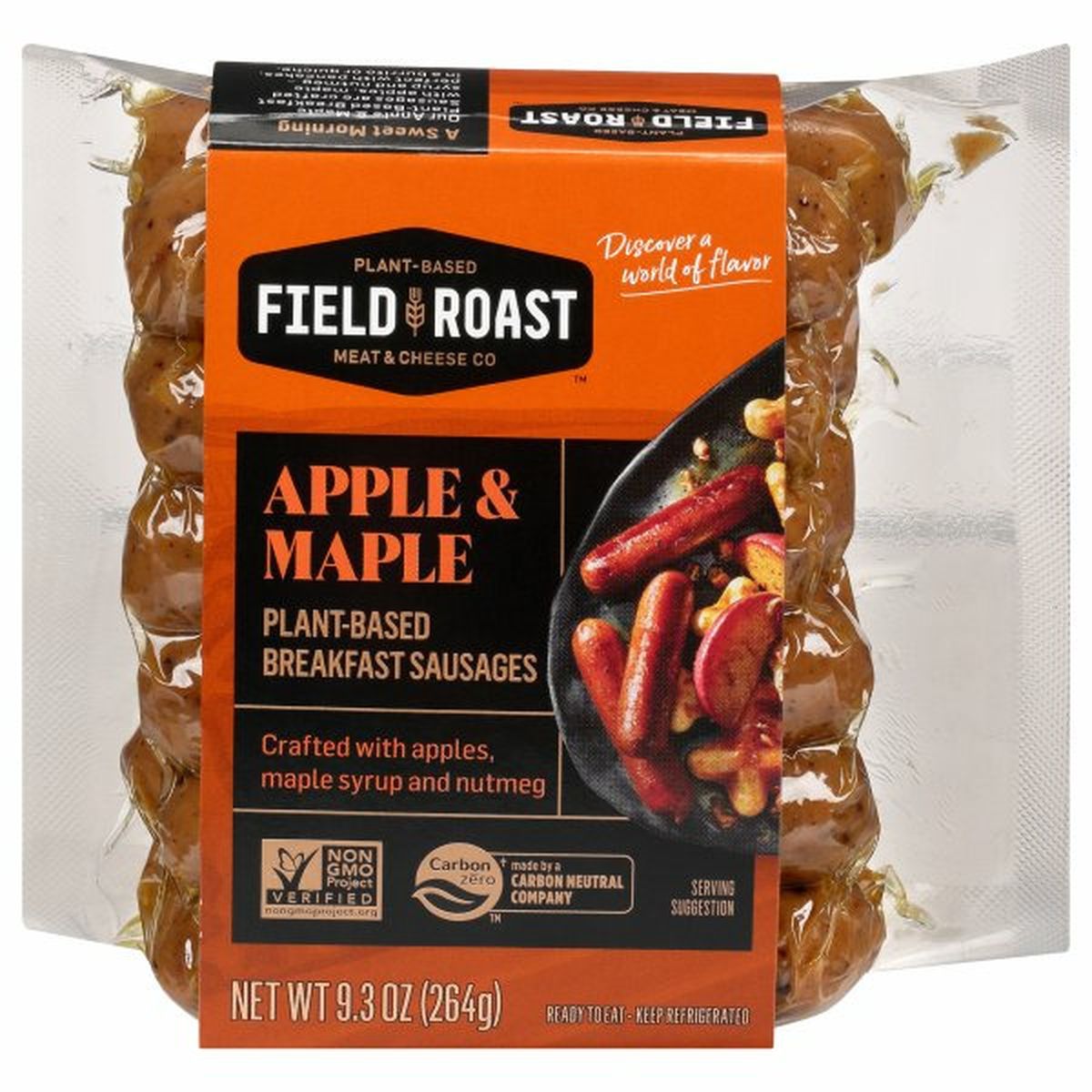 Calories in Field Roast Breakfast Sausage, Apple & Maple, Plant-Based