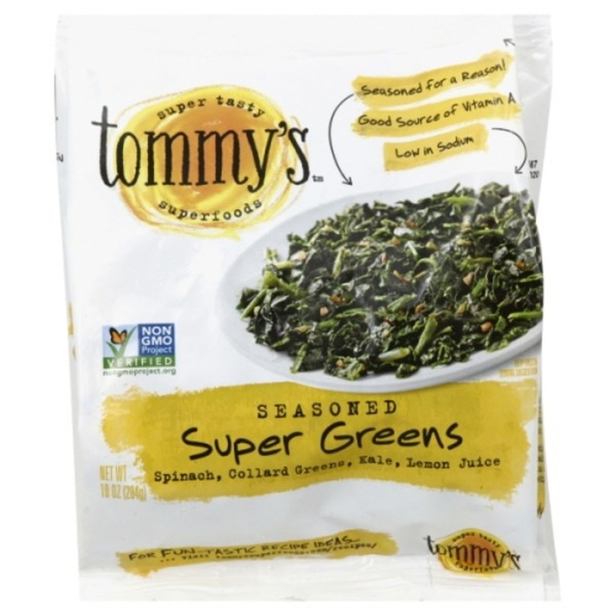 Calories in Tommys Super Greens, Seasoned