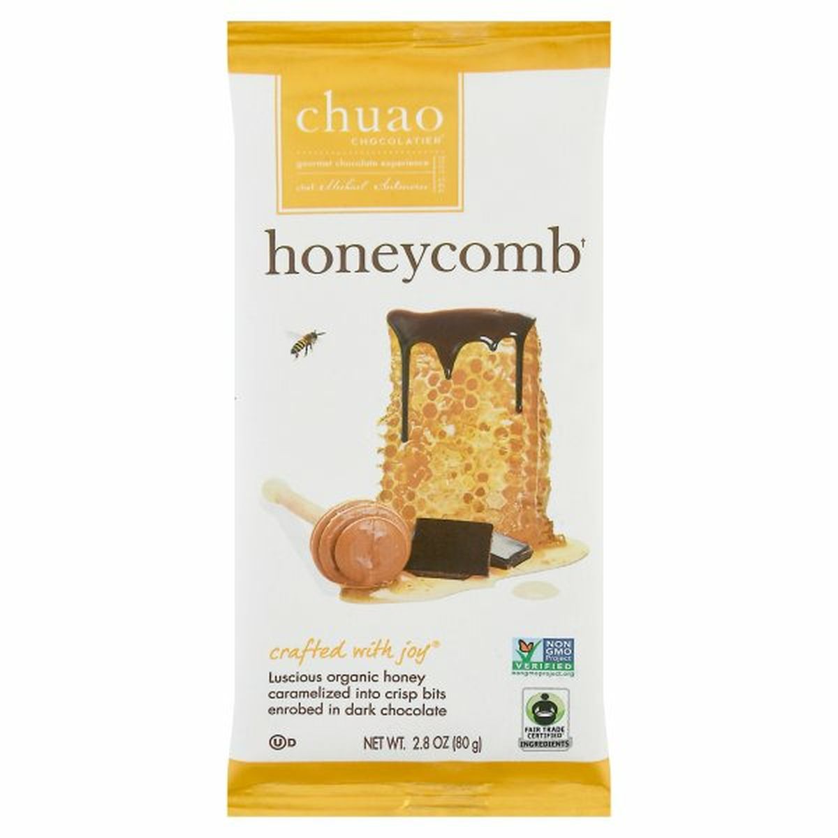 Calories in chuao Dark Chocolate Bar, Honeycomb