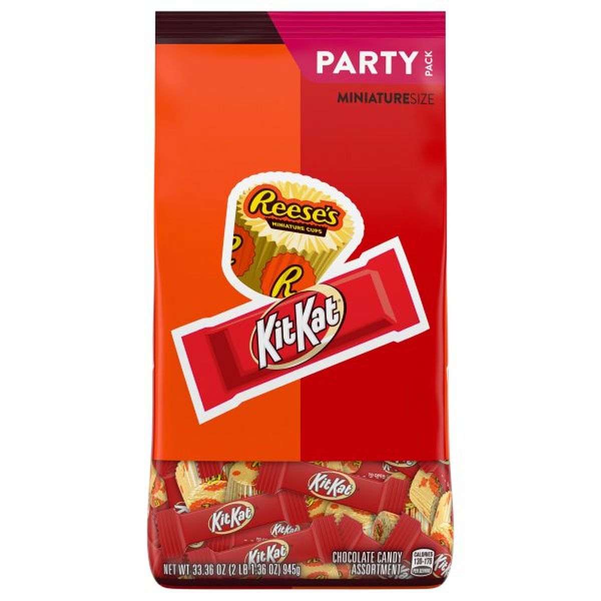 Calories in Hershey's Candy Assortment, Chocolate, Miniature Size, Party Pack