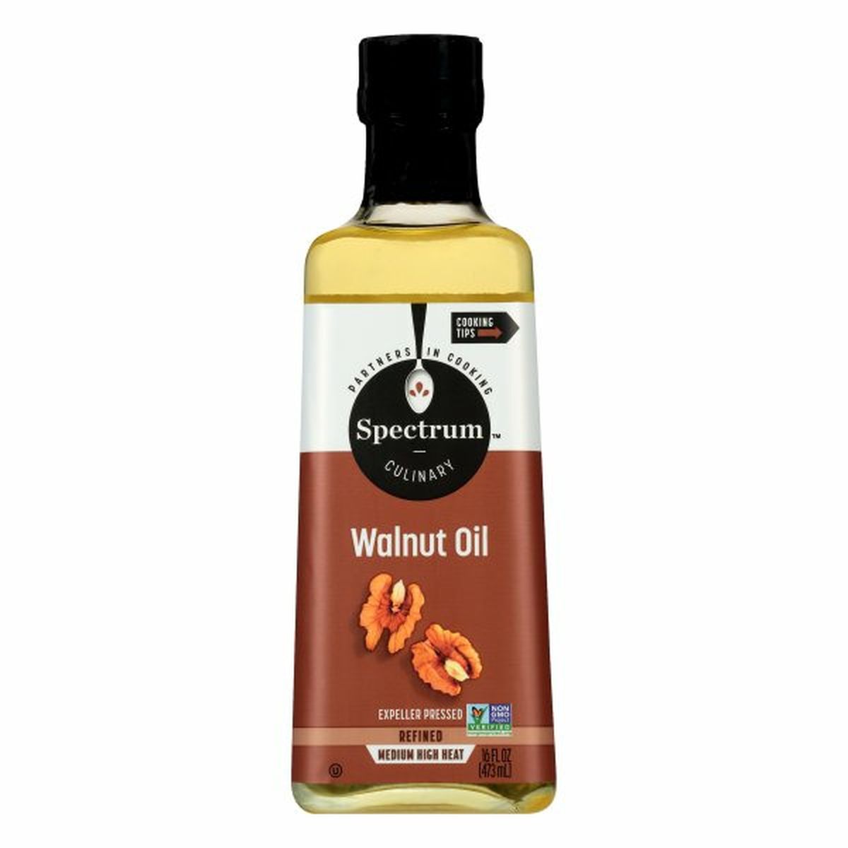 Calories in Spectrum Culinary Walnut Oil, Expeller Pressed, Refined