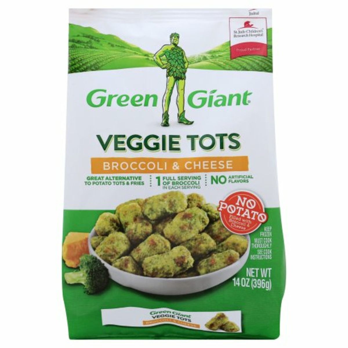 Calories in Green Giant Veggie Tots, Broccoli & Cheese
