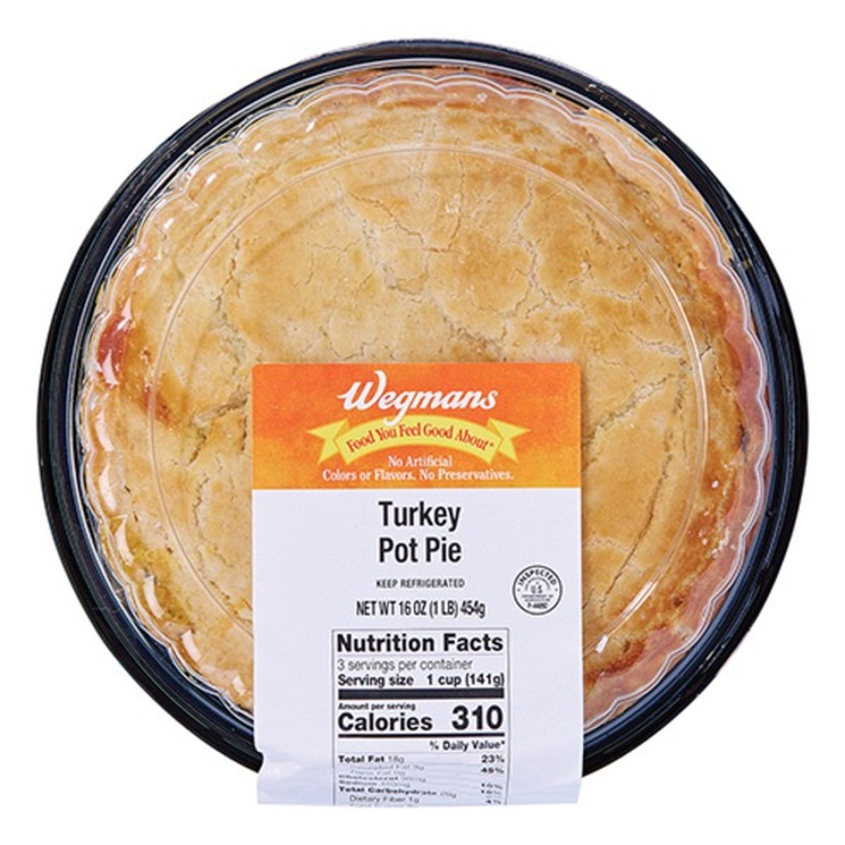 Calories in Wegmans Turkey Pot Pie