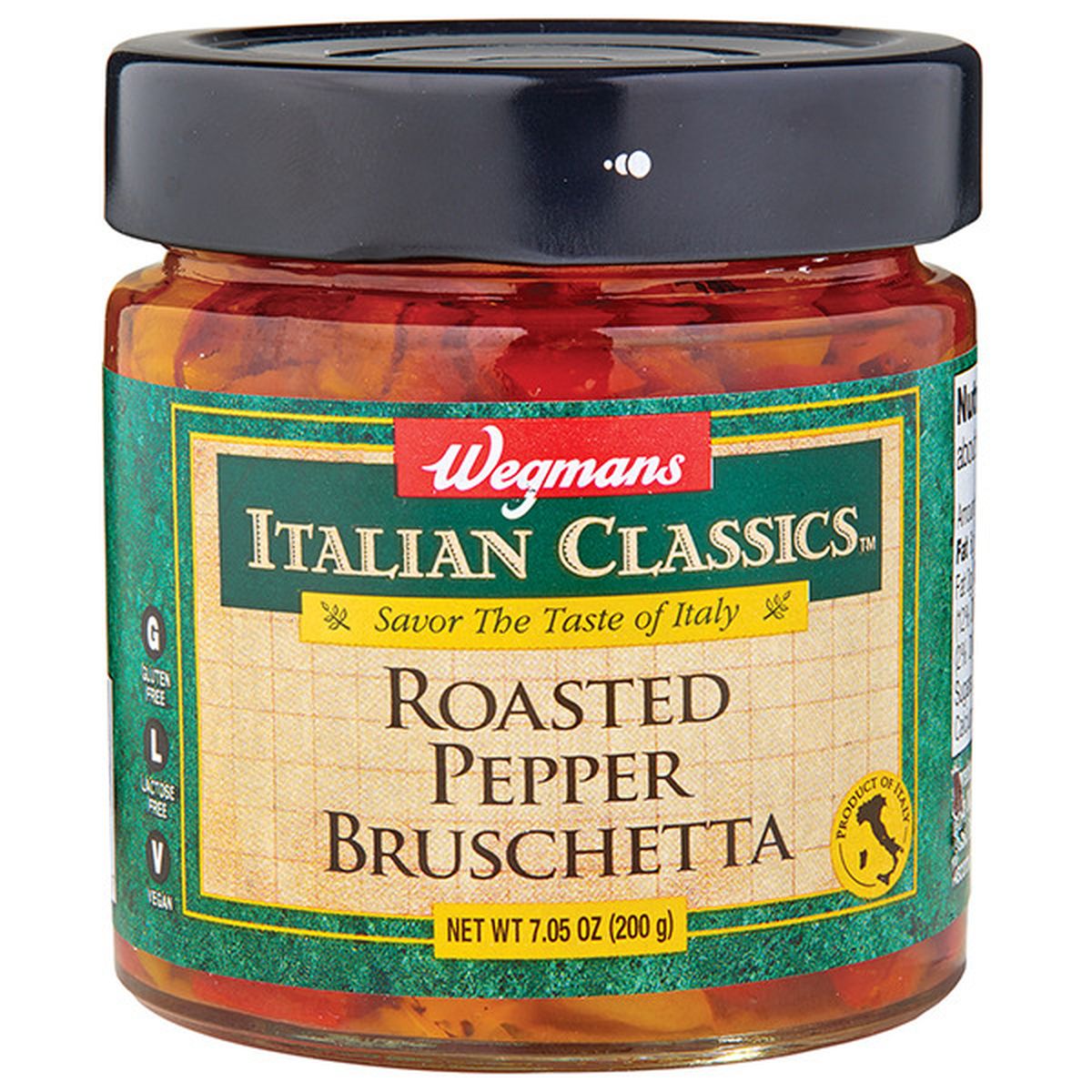 Calories in Wegmans Italian Classics Roasted Pepper Bruschetta