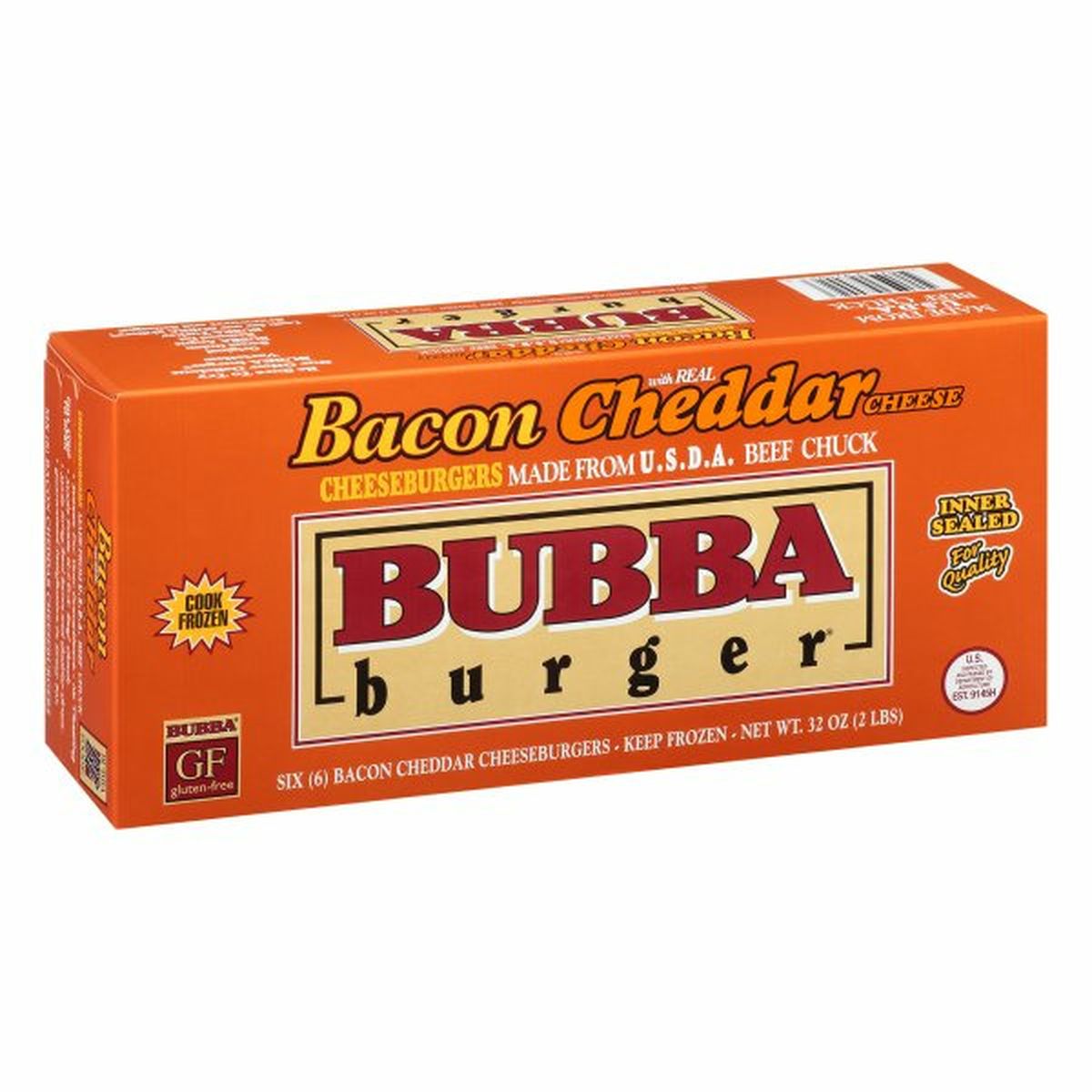 Calories in Bubba Burger Cheeseburgers, Bacon Cheddar Cheese