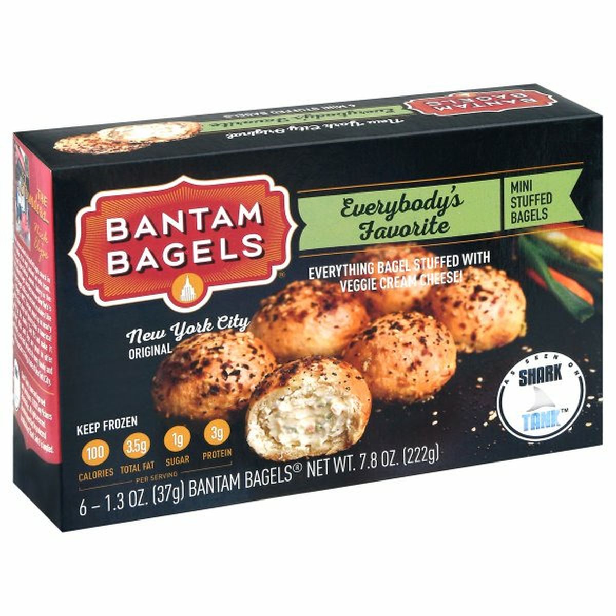 Calories in Bantam Bagels Bagels, Stuffed, Mini, Everybody's Favorite