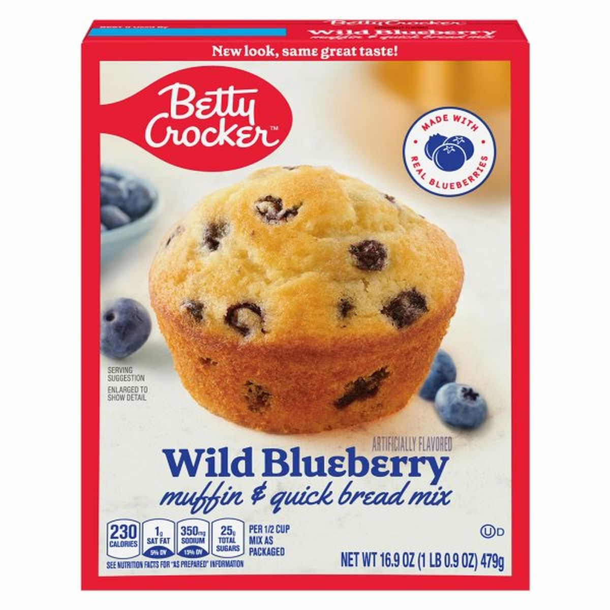 Calories in Betty Crocker Muffin & Quick Bread Mix, Wild Blueberry
