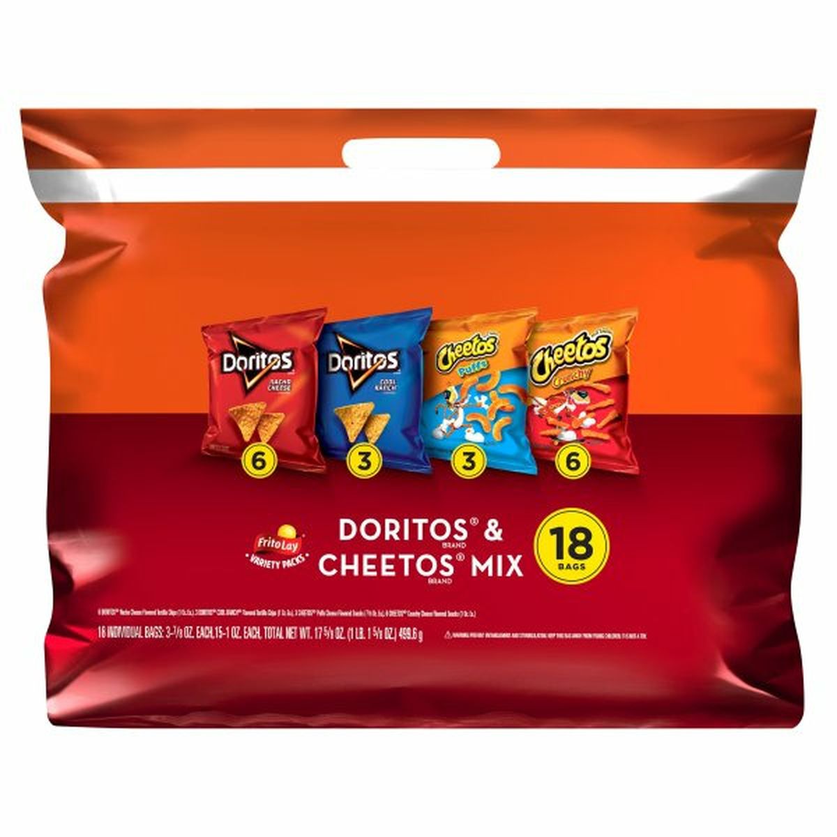 Calories in Frito Lay's Doritos & Cheetos Mix, Assorted
