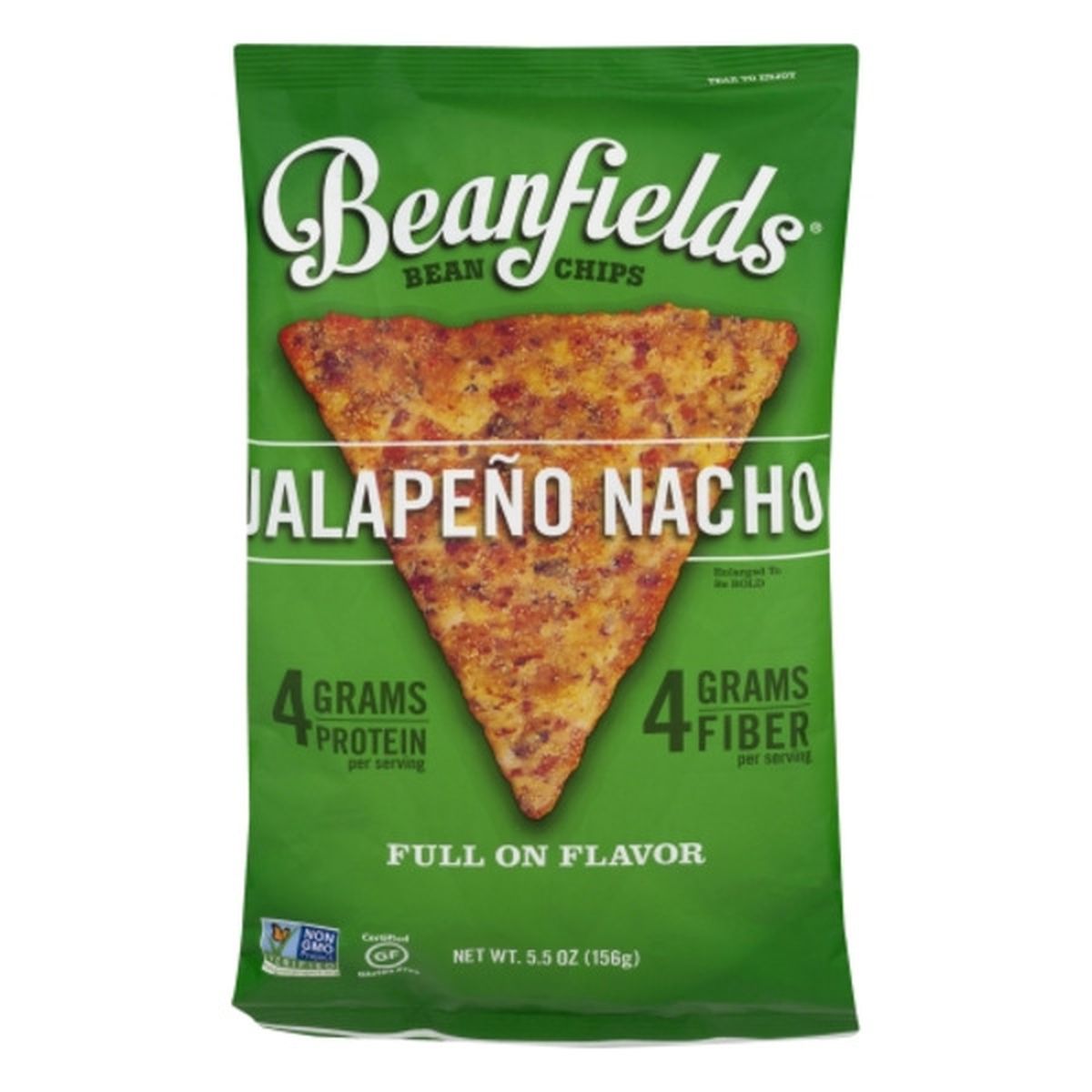 Calories in Beanfields Bean Chips, Gluten Free, Jalapeno Nacho