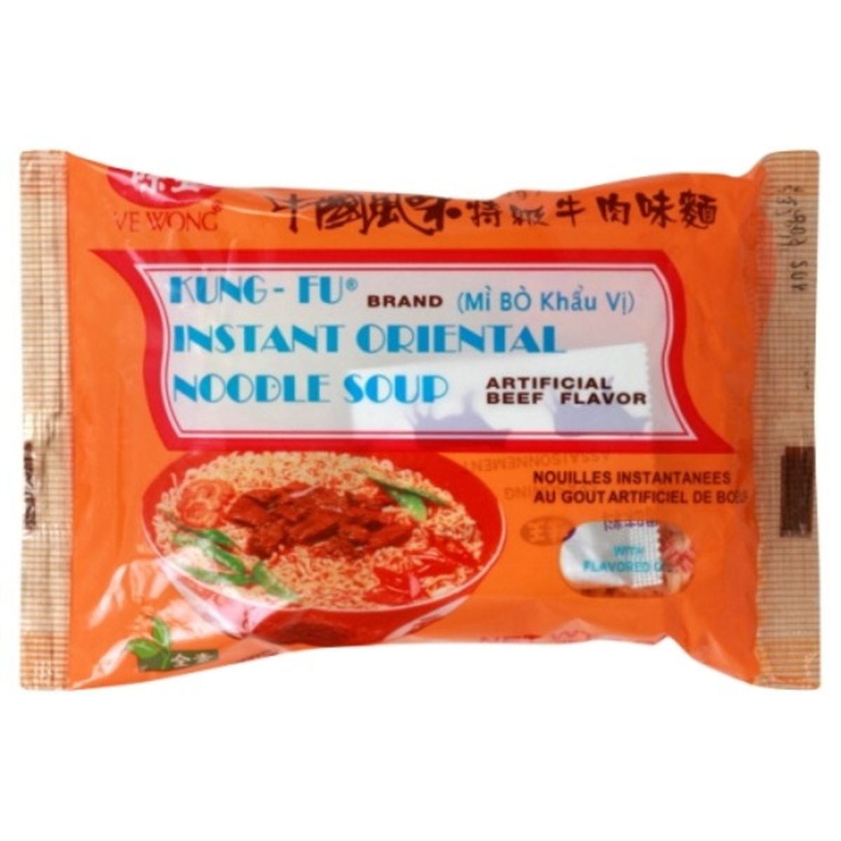 Calories in Kung Fu Soup, Instant, Oriental Noodle, Artificial Beef Flavor
