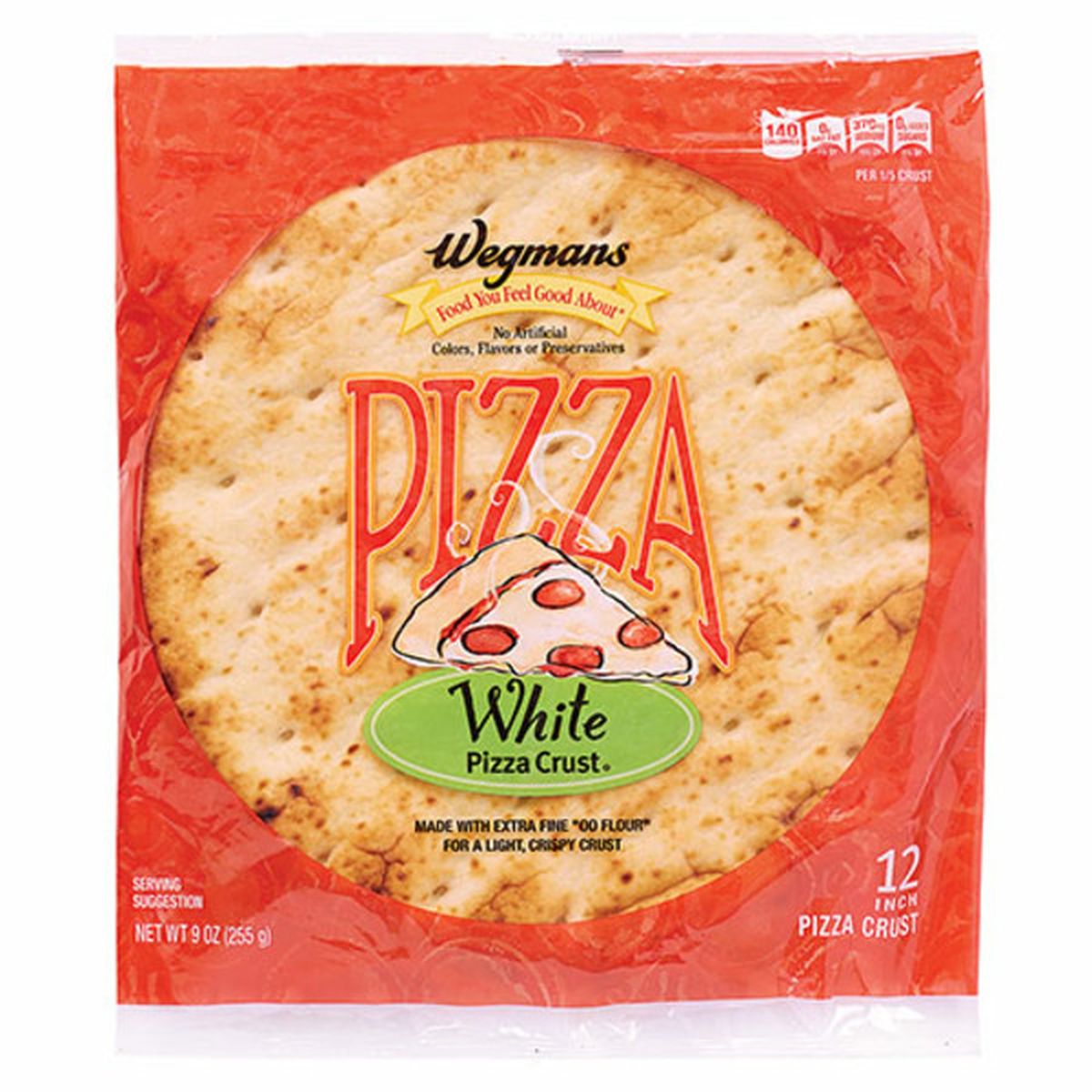 Calories in Wegmans White Pizza Crust, 12 Inch