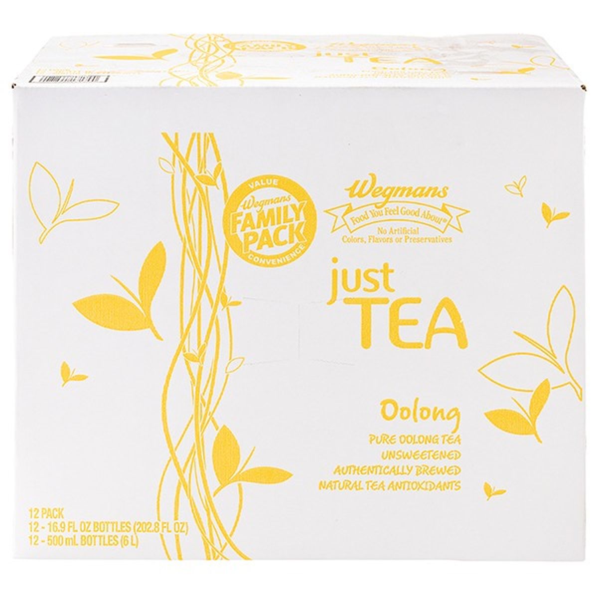 Calories in Wegmans Just Tea Tea, Oolong, 12 Pack, FAMILY PACK