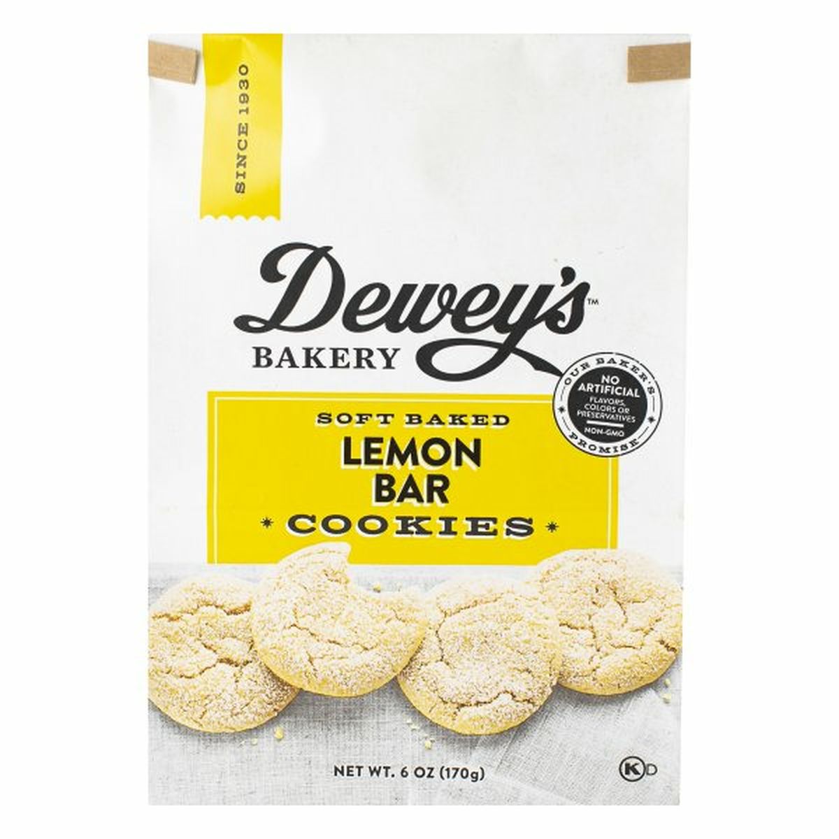 Calories in Deweys Cookies, Lemon Bar, Soft Baked