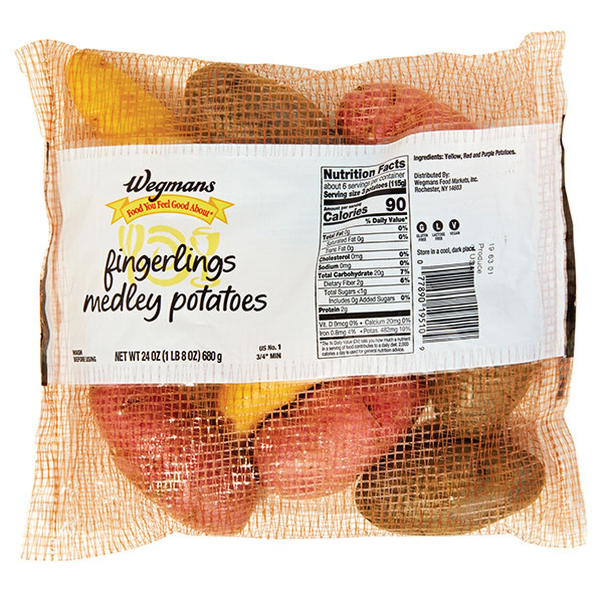 Calories in Wegmans Fingerling Potato Medley