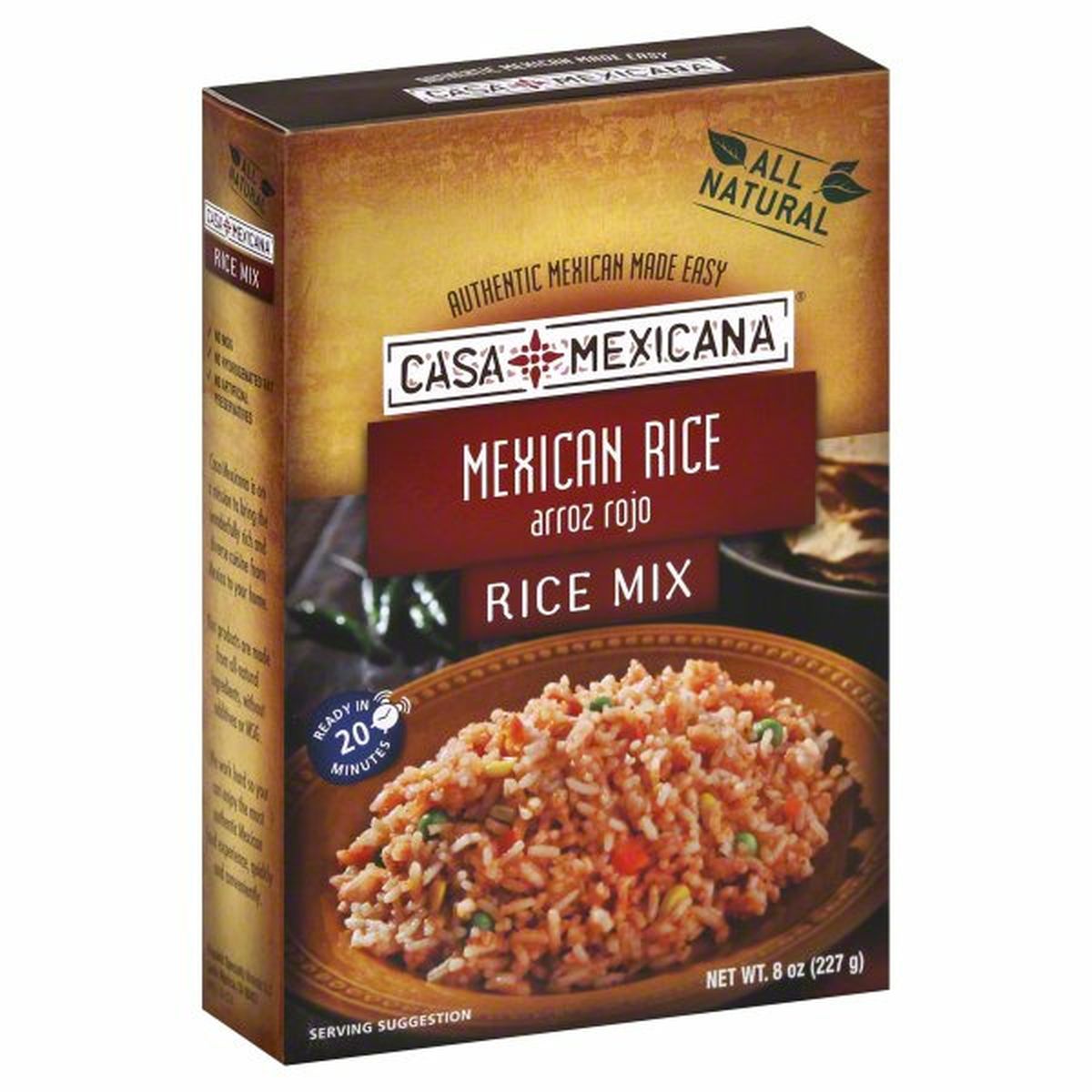 Calories in Casa Mexicana Rice Mix, Mexican Rice