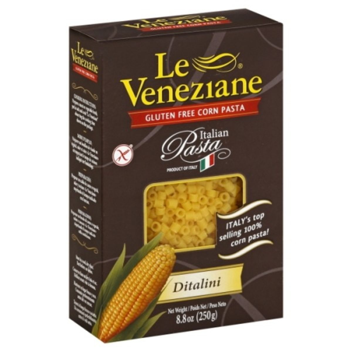 Calories in Le Veneziane Ditalini, Gluten Free, Corn