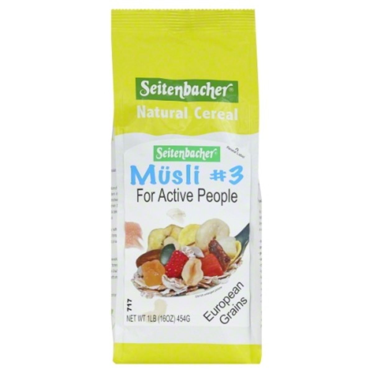 Calories in Seitenbacher Cereal, Natural, Musli No. 3, for Active People