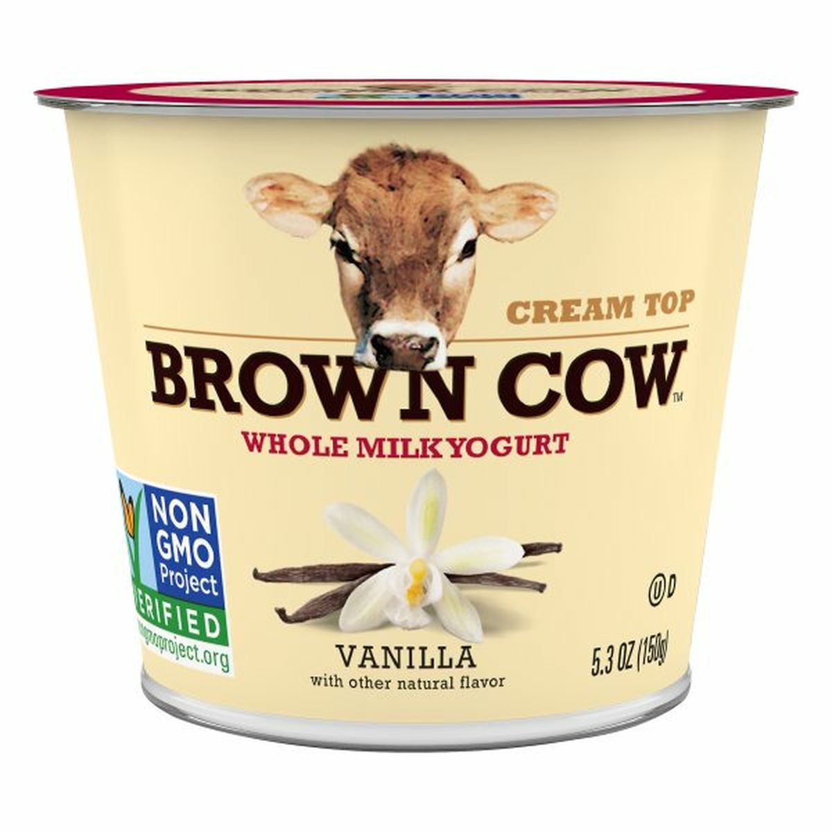 Calories in Brown Cows Cream Top Yogurt, Whole Milk, Vanilla