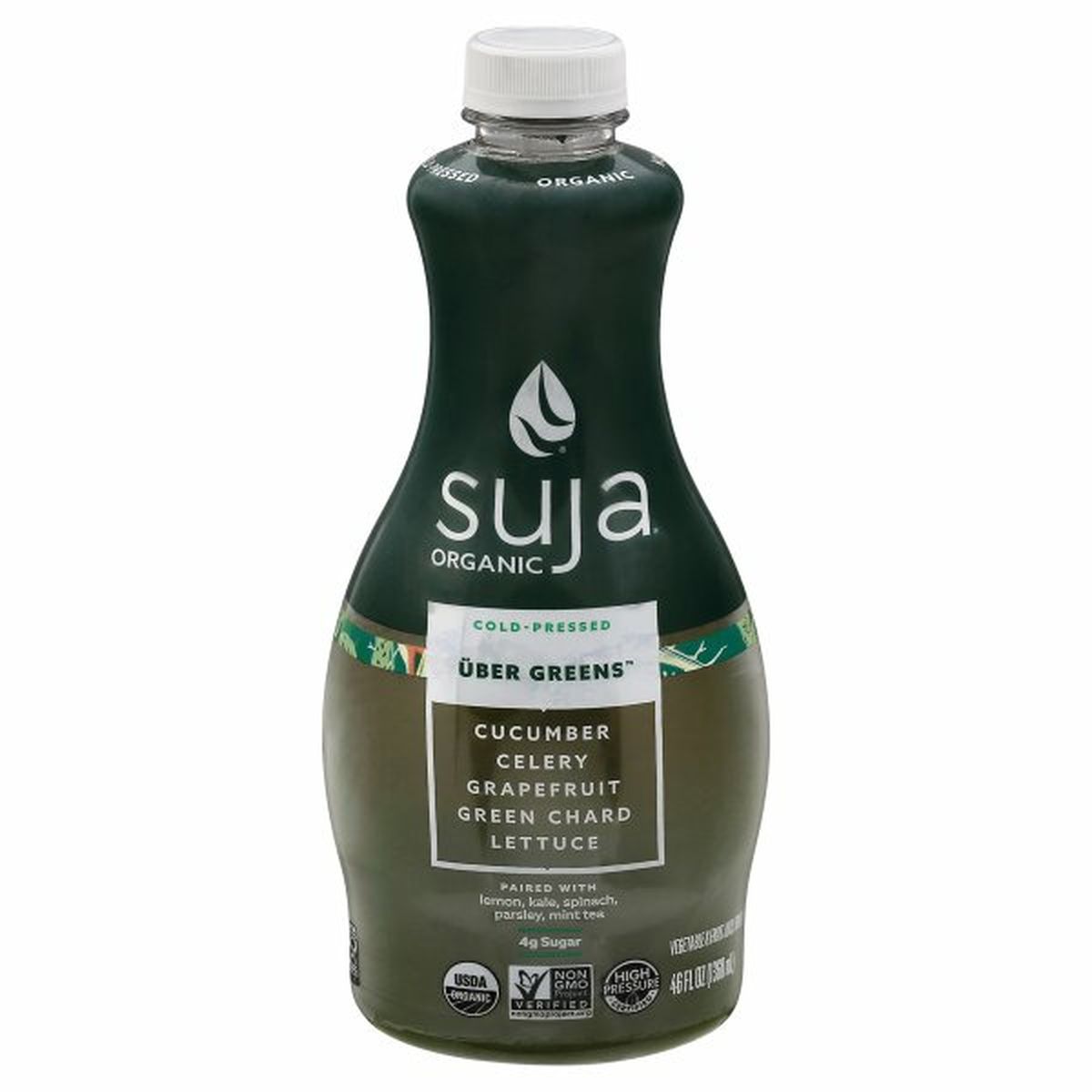 Calories in Suja Organic Juice, Uber Greens, Cold-Pressed