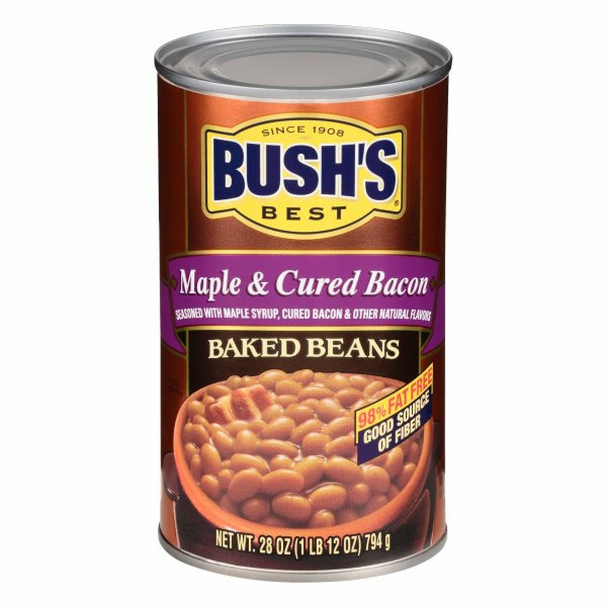 Calories in Bush's Best Baked Beans, Maple & Cured Bacon