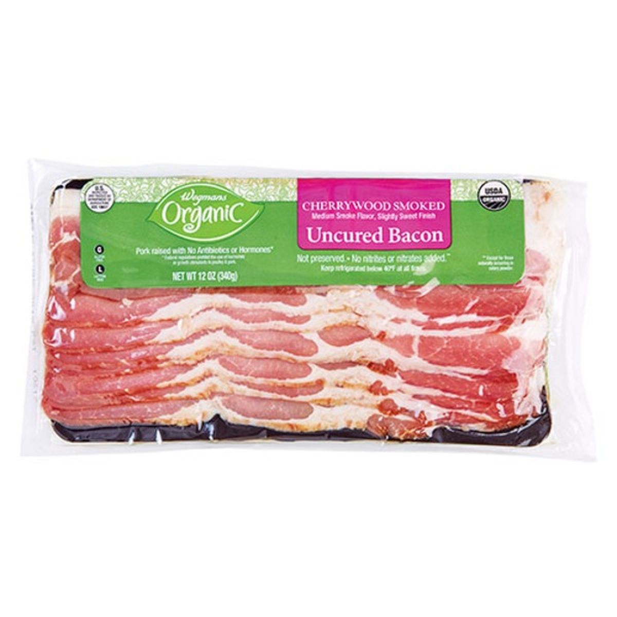 Calories in Wegmans Organic Cherrywood Smoked Uncured Bacon