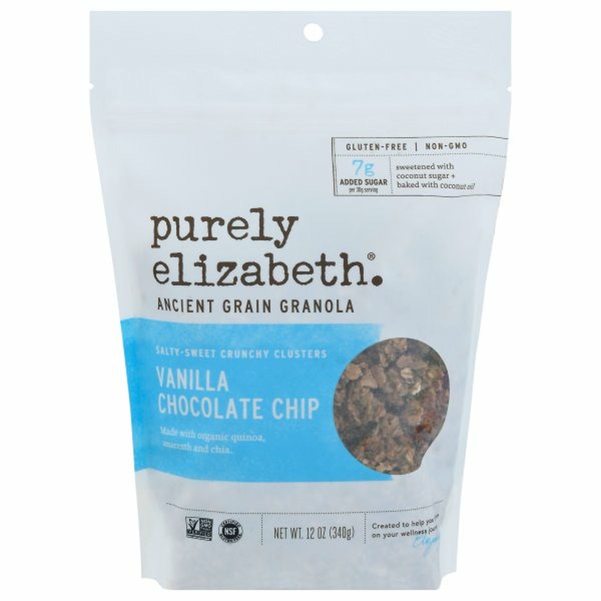 Calories in Purely Elizabeth Granola, Vanilla Chocolate Chip