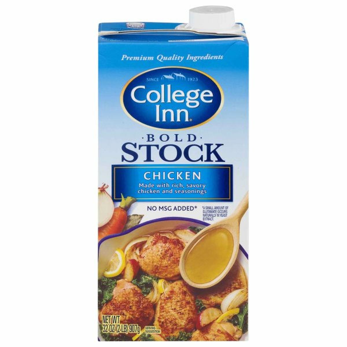 Calories in College Inn Stock, Chicken, Bold