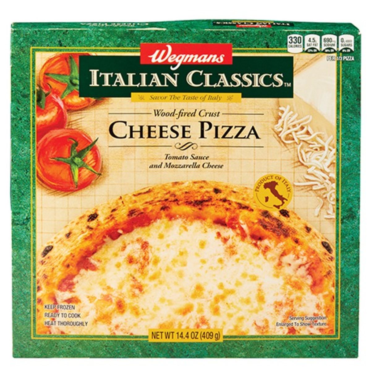 Calories in Wegmans Italian Classics Cheese Pizza, Wood-Fired Crust