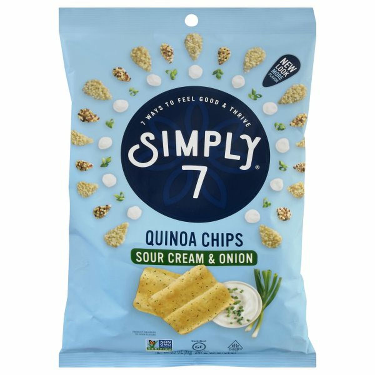 Calories in Simply7 Quinoa Chips, Sour Cream & Onion